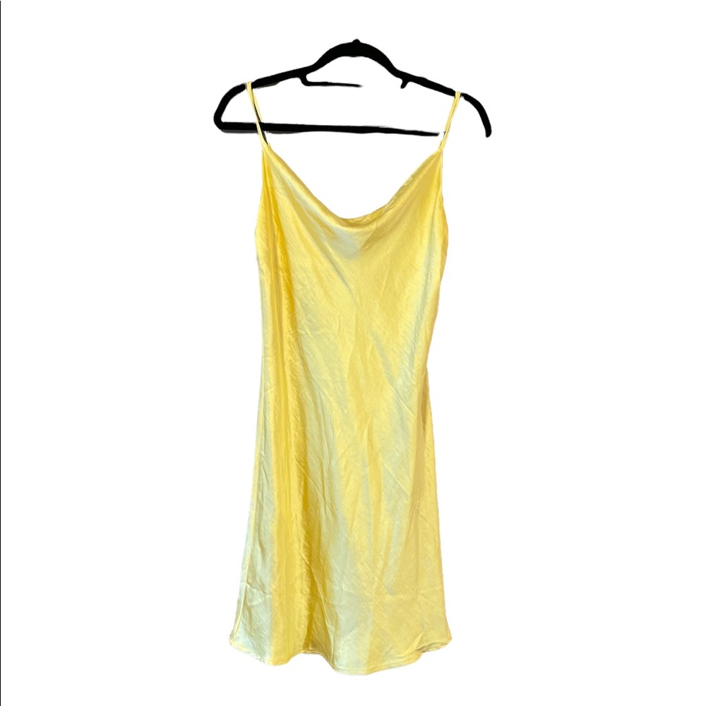 Yellow Silk Slip Dress